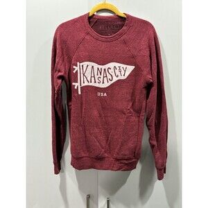 Bellboy‎ Kansas City Crewneck Sweatshirt Small Maroon KC USA